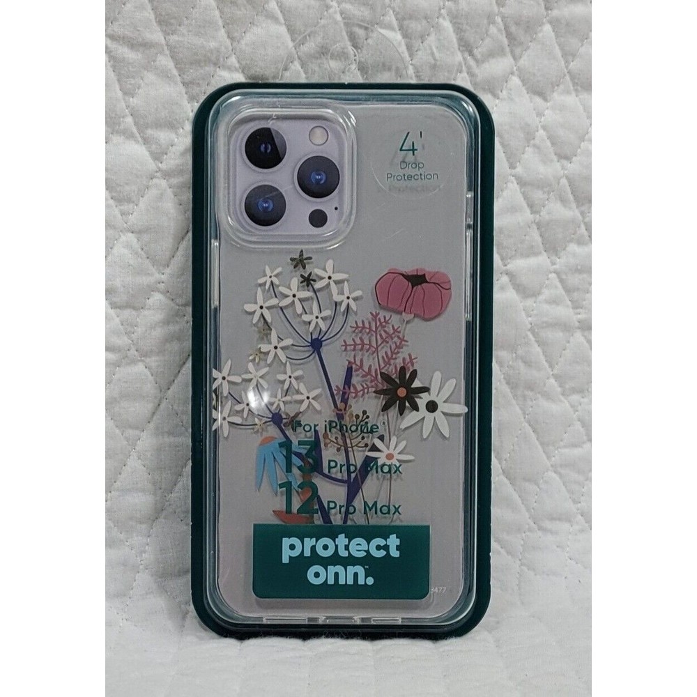 Onn Compatible Phone Case For iPhone 13 Pro Max / 12 Pro Max Clear Slim Gel